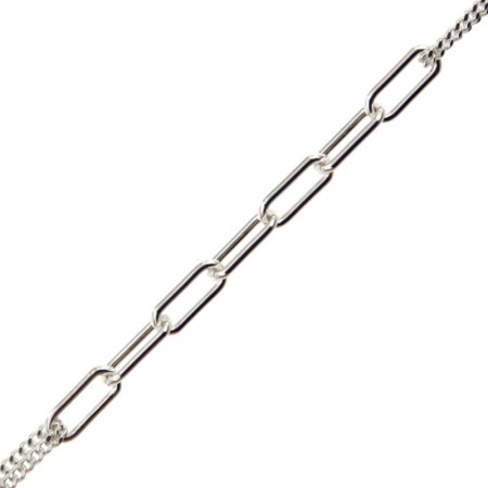 Bracelet Argent OTO Centre Ch_rectangle 0,9-GL45 - 19cm