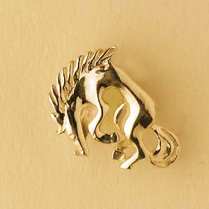 Pin's Plaqué Or CHEVAL RODEO PM                 