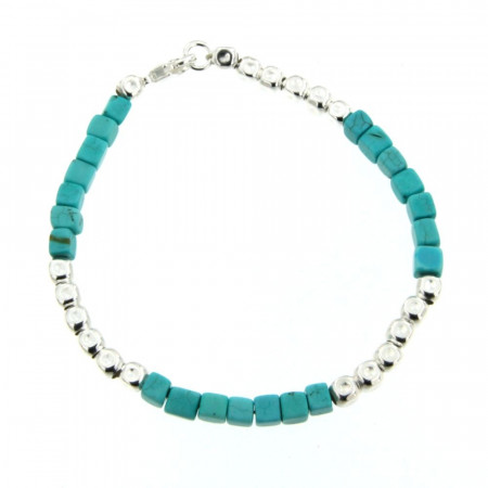 Bracelet Argent & Turquoise MASSAÏ