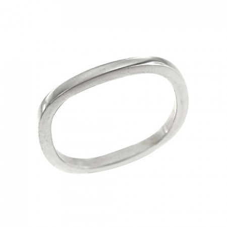 Bague carrée argent massif
