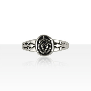 Bague Argent OVALE PM COEUR VENDEEN