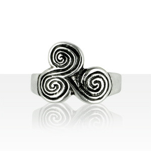 Bague Argent TRISKELL SPIRALE                     