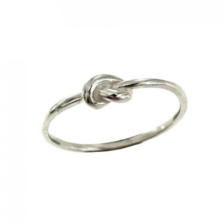 Bague fil Argent Noeud Simple l: 4mm