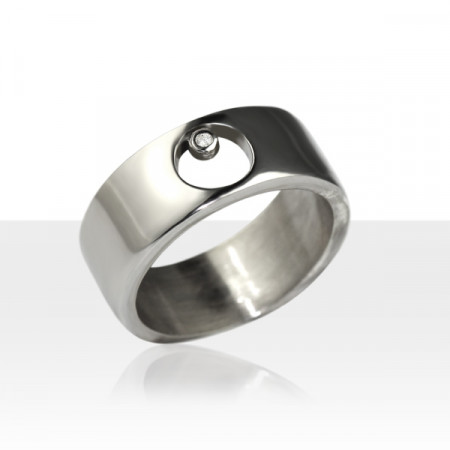 Bague ECLAT Argent Diamant cercle