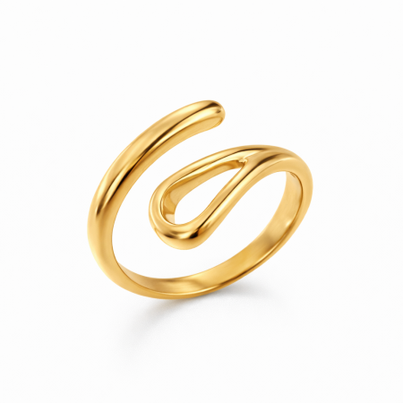 Bague Plaqué Or PALMY serpent