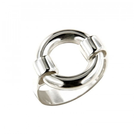 Bague ROND Argent massif - PHI