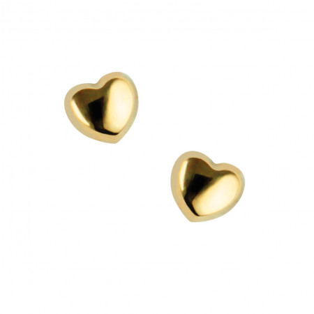 Boucle d oreille coeur Or jaune 9K
