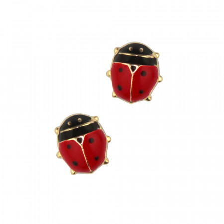 Boucles d'oreilles Or 375°°° COCCINELLE PM - VIS SECURITE