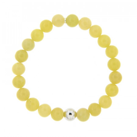 Bracelet Argent ANTIKA D8 - LASTIC-1 Boule Argent - Serpentine  8mm