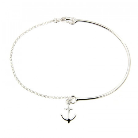 Bracelet Argent LA MER Semi-articulé FR15/Jas - Ancre