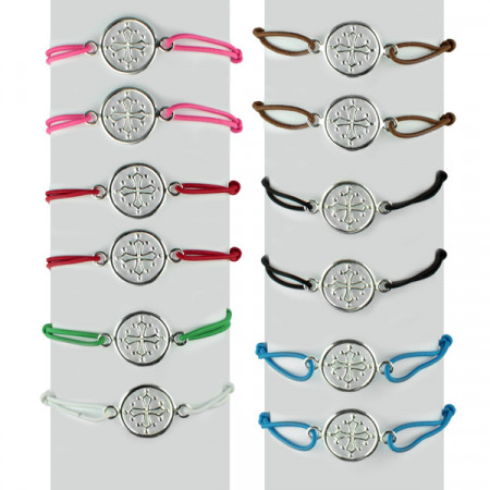 Bracelet Argent LASTIC Croix Occitane (Par 12)