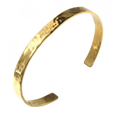 Bracelet jonc plaqué Or - finition martelée Plaqué Or PLAK