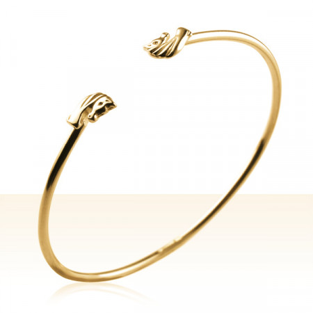 Bracelet Plaqué Or JONC MINI TETE               