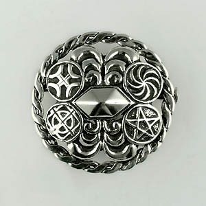 Broche Argent PYRAMIDE RONDE                      