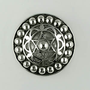 Broche Argent RONDE CLOU                          
