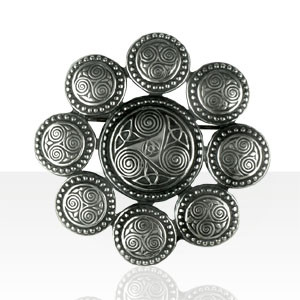 Broche Argent TRISKELL PERLE /ENT.TRISKELL ROND     