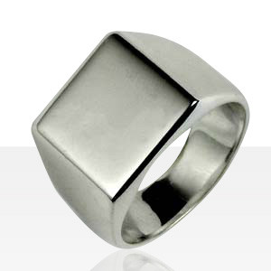 Chevalière Argent CARREE GM                       