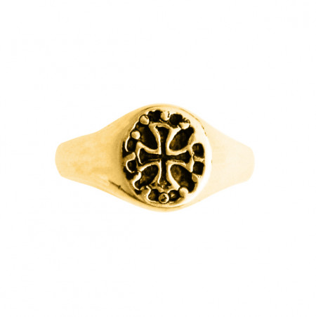 Chevalière Or 18K MM CROIX OCCITANE                