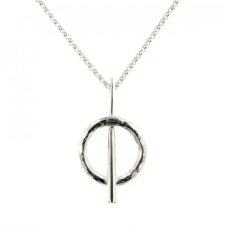 Collier Argent PHI - Martelé - Jaseron - Argent massif