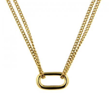 Collier pendentif OVALE Plaqué OR