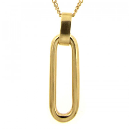 Collier Plaqué OTO OVAL4 PLAT- GL60 - 45cm