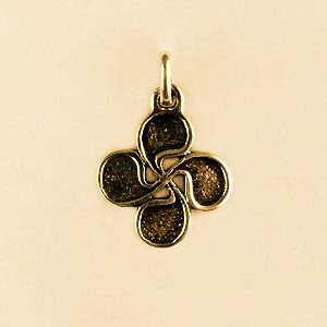 Croix BASQUE Plaqué Or BORDURE 3                