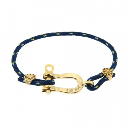 Bracelet Paqué Or Manille CAP COZ - bleu