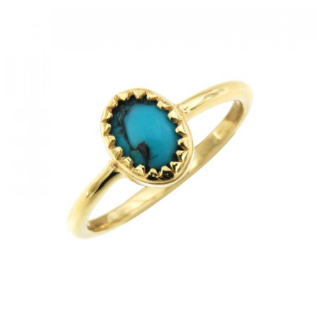 Bague Plaqué Or KHEOPS Turquoise PM