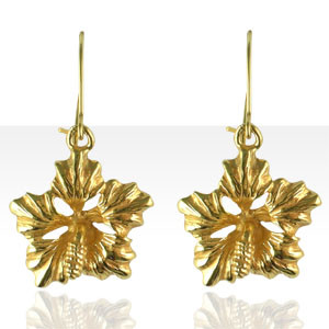 Pendants Plaqué Or HIBISCUS GM                  
