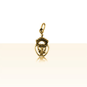 Pendentif Plaqué Or COEUR VENDEEN 1/FLEUR DE LYS