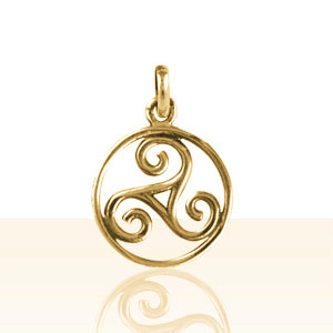 Pendentif Plaqué Or ENTOURAGE FIL ROND TRISK 2  