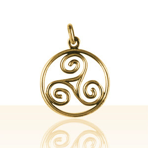 Pendentif Plaqué Or ENTOURAGE FIL ROND TRISK 3  