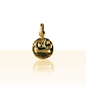 Pendentif Plaqué Or MINI BATEAU "Breiz"        