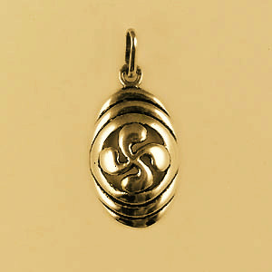 Pendentif Plaqué Or OVALE CERCLE                