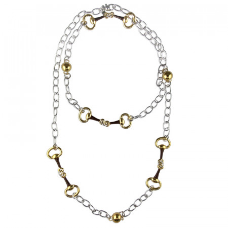 Sautoir Argent MORS BICOLORE EMAIL              