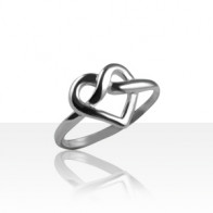 Bague Argent COEUR ENTRELACE                      