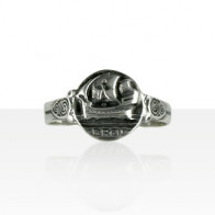 Bague Argent RONDE BATEAU "Breiz"                