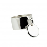 Bague Médaille Argent massif - EPURE 10mm