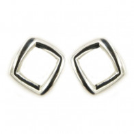 Boucles d'oreilles carré argent NEO DIA 