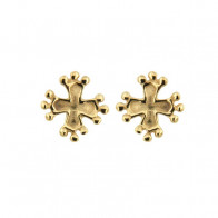 Boucles d'oreilles OP Plaqué Or CROIX OCC EVIDEE         