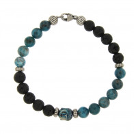 Bracelet Argent ANTIKA D8 Bouddha - Apatite 22cm