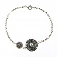 Bracelet Argent KELT Duo Perlée CAB/06 Argent
