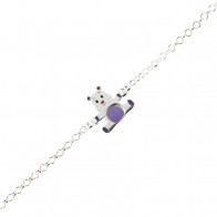 Bracelet Argent ENFANT Nounours 14+2cm