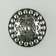 Broche Argent RONDE CLOU                          