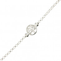 Chaine de cheville Argent Arbre de vie Mini 23+2cm