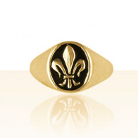 Chevalière Or FLEUR DE LYS PM