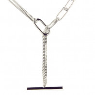 Collier OVALE CRAVATE Argent OTO 
