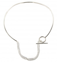Collier rigide et fermoir BARRETTE Argent EPURE 