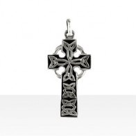 Croix Argent CELTIQUE ENTRELACEE                  