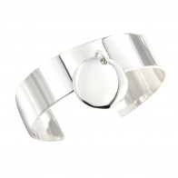 Jonc médaille 16mm - Argent massif